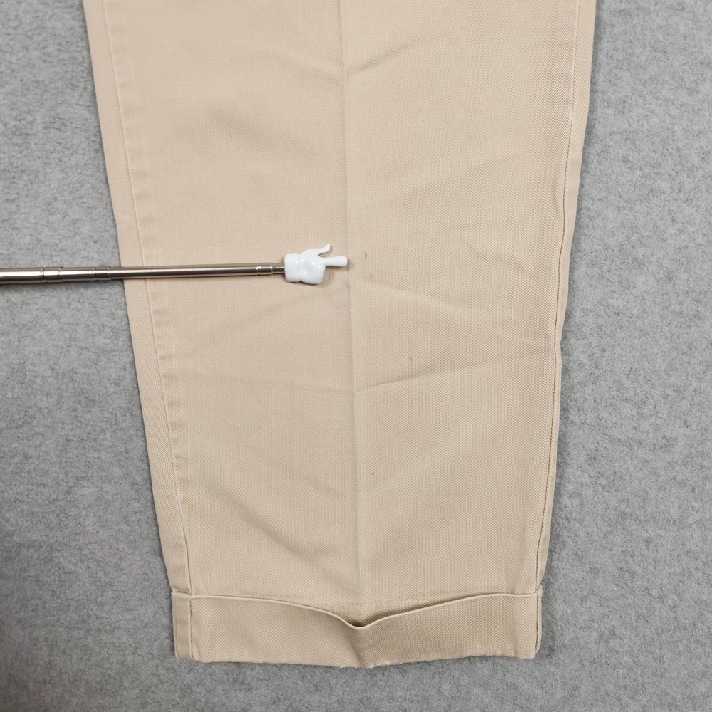 Vintage Polo Ralph Lauren Hammond Pant 40x30 (Act 38x30) Tan Pleated Chino USA - Picture 12 of 16